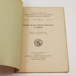 Pickford, Grace E. | Studies on the Digestive Enzymes of Spiders