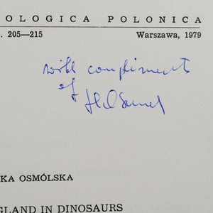 Osmólska, Halszka | Nasal Salt Gland in Dinosaurs