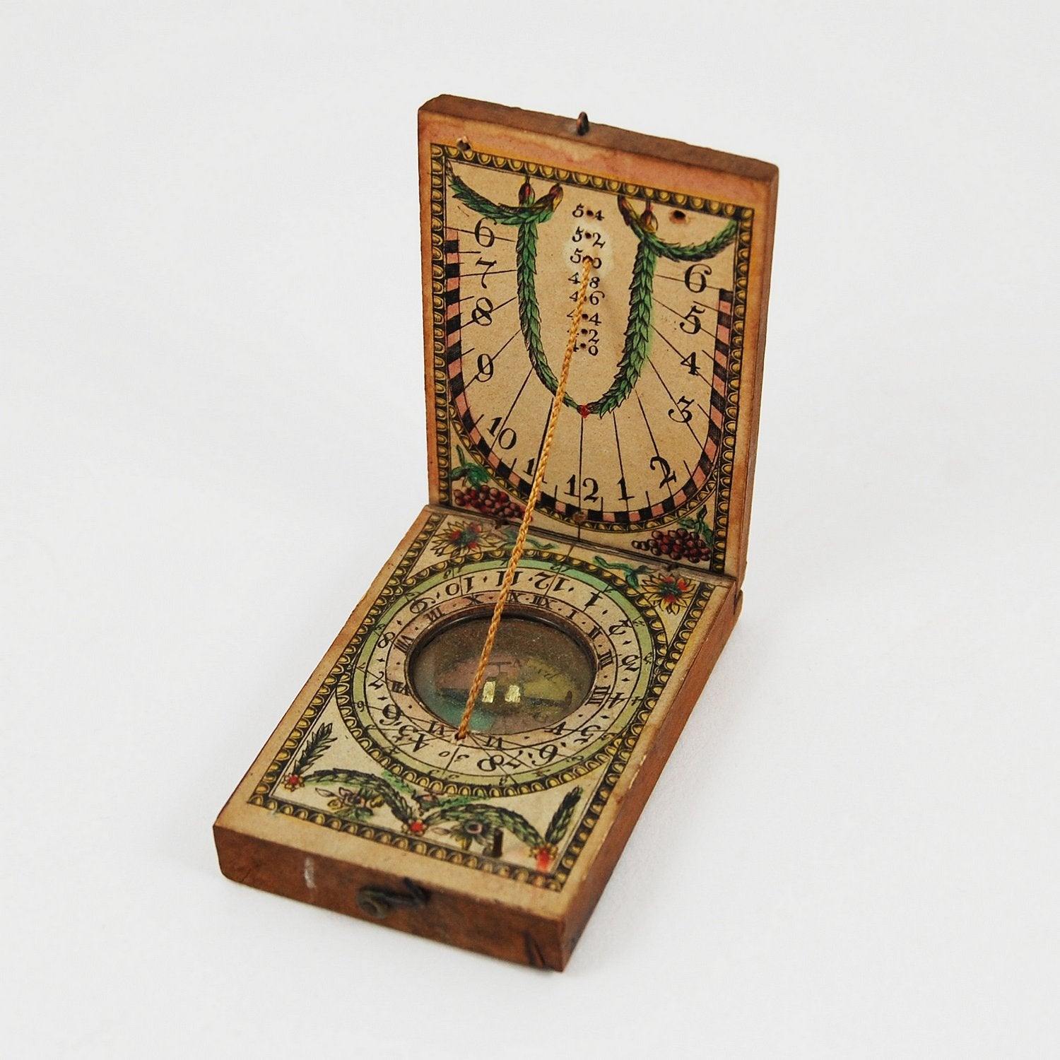 A Colourful Diptych Sundial & Compass by Beringer