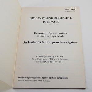 (European Space Agency) Bjurstedt, Hilding | Biology and Medicine in Space